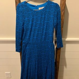 Loft Blue patterned Dress size small
